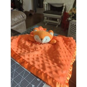 Pro Goleem Fox Lovey Security Blanket Bright Orange Soft Plush Animal Satin